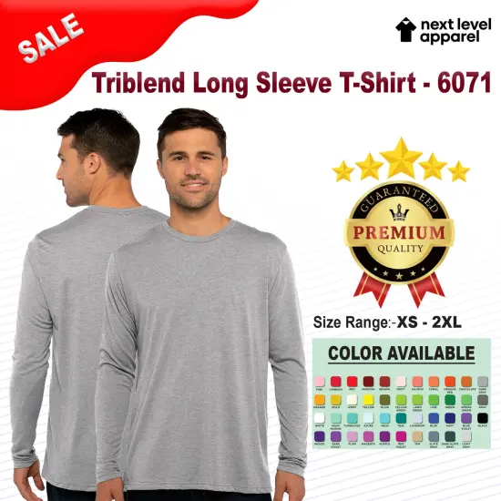 Next Level&reg; Triblend Crewneck Long Sleeve T-Shirt Vintage black {2}
