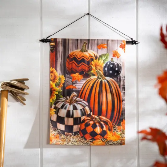 Fall Harvest Pumpkins Autumn Garden Flag 2 Sided {2}