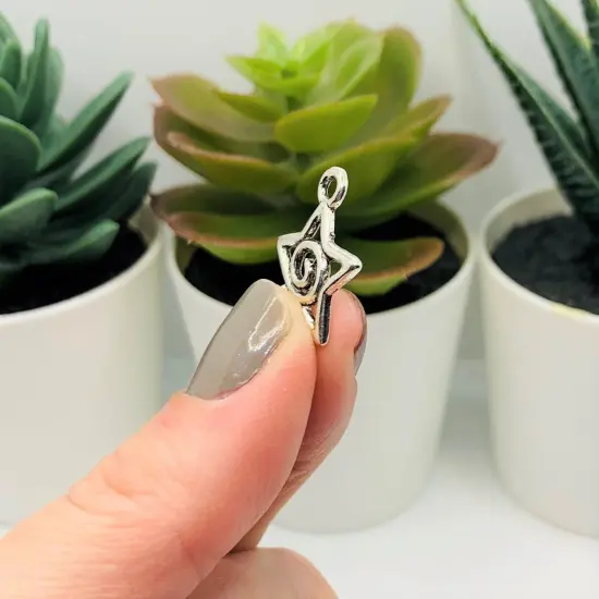 Silver Star Celestial Charms, 20x17mm {4}