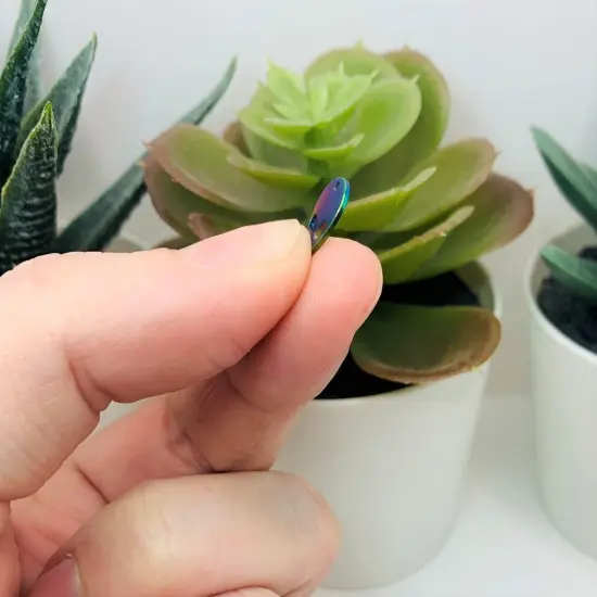 Rainbow Stainless Steel Alien Face Charms, 10x9mm {3}