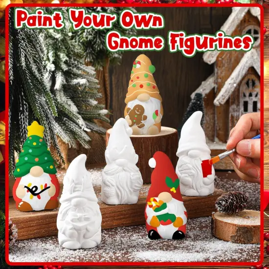 6 Sets Paint Your Own Fall Thanksgiving Winter Christmas Ceramic Statues Ready to Paint Ceramics {4}