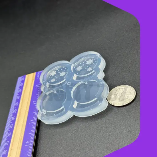 Snow Globe Dangle Earring Silicone Mold(layered) {3}