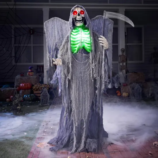 63" Halloween Animatronics Grim Reaper (Sound-Actived) {1}