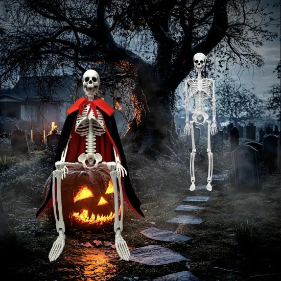 3FT 36'' Posable Skeletons Full Size Body with Movable Joint {2}