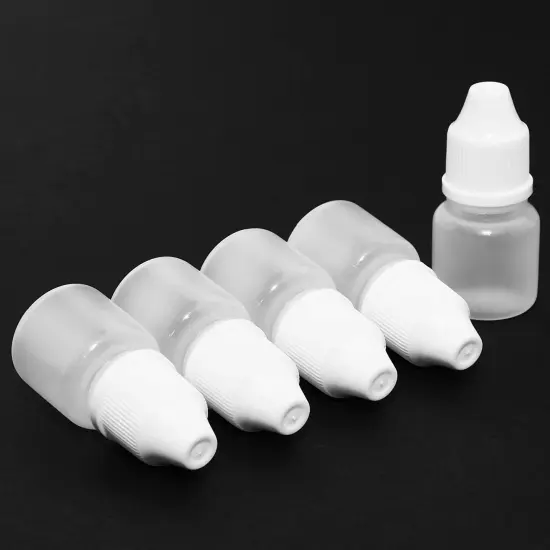Liquid Dropper Bottles with Cap (5ml, White, 50 Pack) {3}