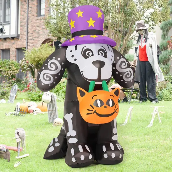 5.5 FT Tall Halloween Inflatables with Built-in LED Outdoor Decorations {3}