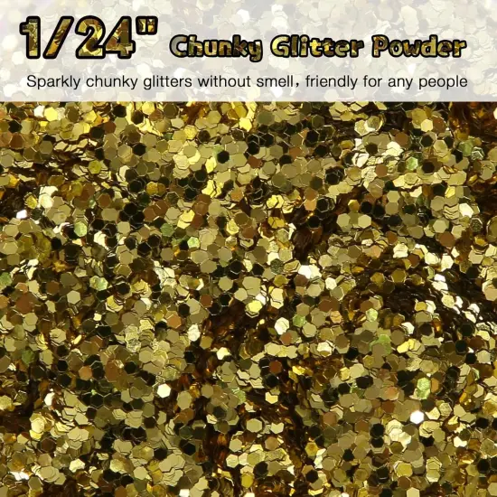 Chunky Glitter for Resin Crafts Nails Tumblers Slime Cosmetic {3}