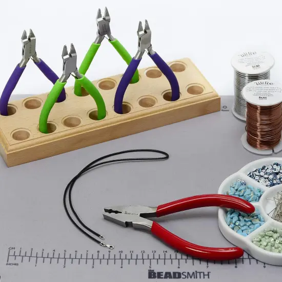 The Beadsmith Fold-Over Crimp Pliers for Leather, Suede, and Crimping, Jewelry Making Supplies {5}