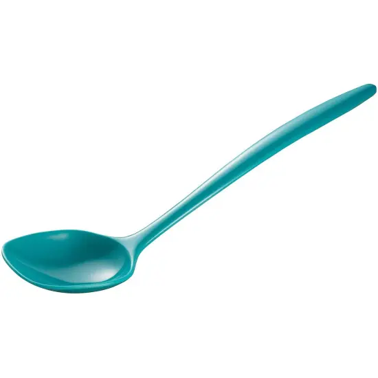 Hutzler 12-Inch Melamine Solid Cooking Spoon Turquoise {1}