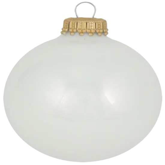 Porcelain White 2 5/8" (67mm) Glass Ball - 8 Piece Set {2}