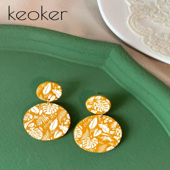 Silk Screen Stencils for Polymer Clay, 3 PCS Reusable Silkscreen Print Kit,for Printing on Clay & Other Jewelry Clay Earrings Decoration, Each 6" X 3.8" {4}