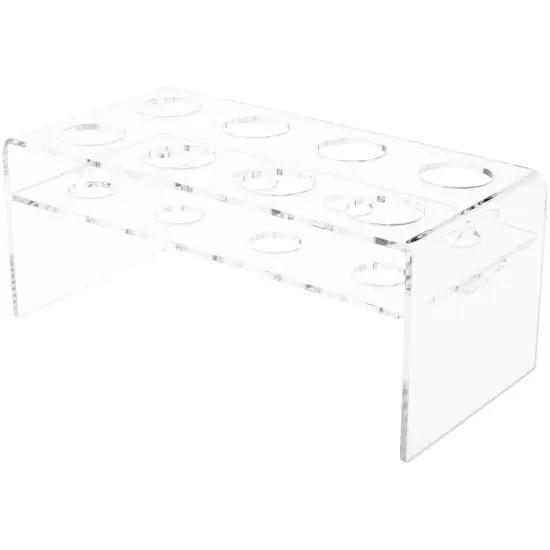 Plymor Clear Acrylic Ice Cream Cone Display Holder Riser, 5.125" H x 2.375" W x 6" D (Fits 8 Waffle Cones) {2}