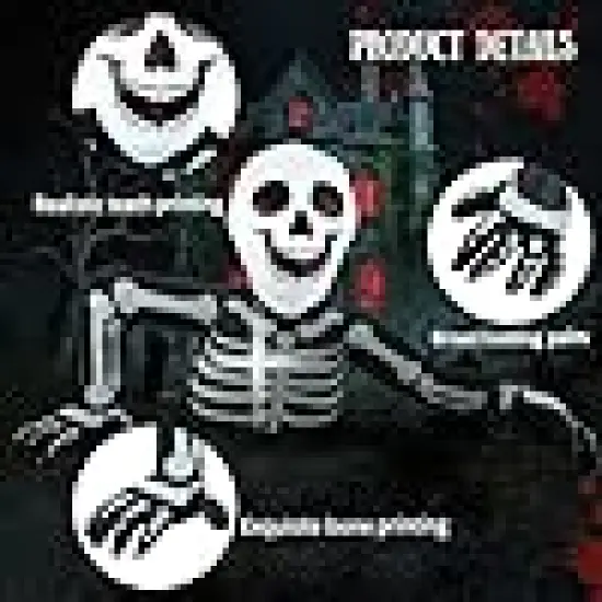 Skeleton Outdoor Decorations Blowup Yard Decor {5}