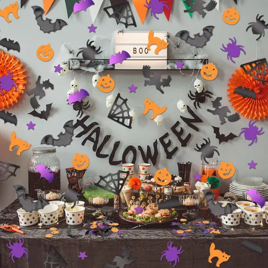 Halloween Confetti Glitter Table Decorations {5}