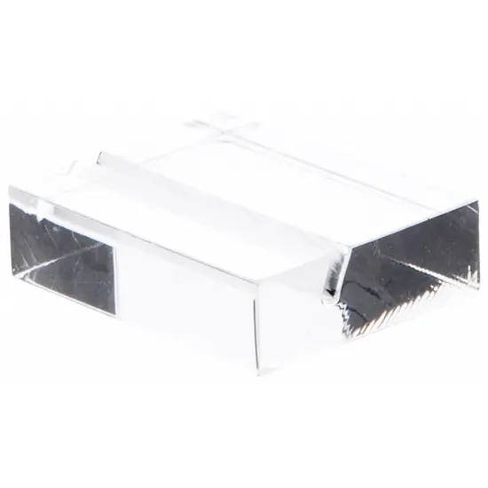 Plymor Clear Acrylic Block with Sign Display Holder Slot, 1.25" W x 1" D x .375" H {1}