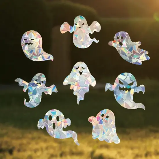 8 Pcs - Little Ghosts Window Clings, Window Decals,Spooky Halloween Suncatcher Stickers {1}
