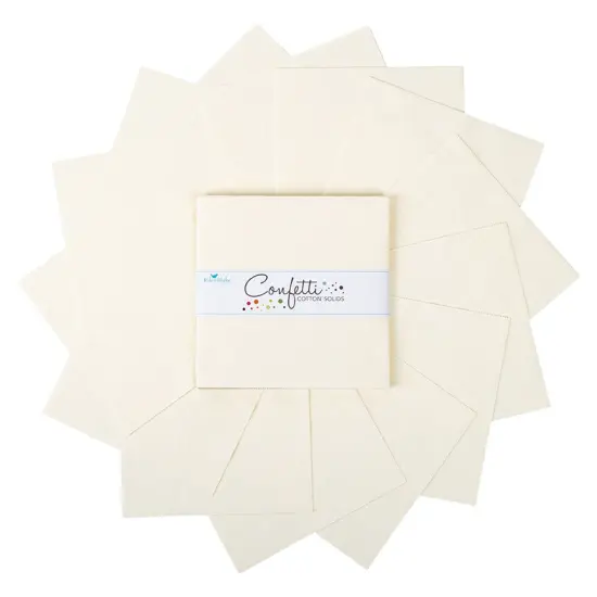 Confetti Cotton 10" Square Pack (Layer Cake / 10" Stacker) in Le Creme byfor Riley Blake (10-120-LECREME-42) {3}
