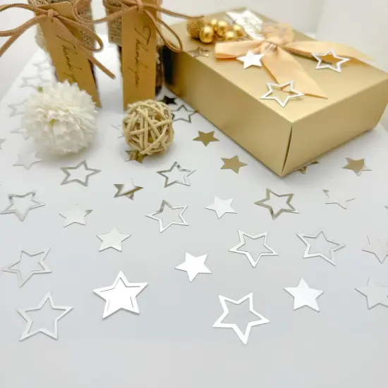 Star Confetti Glitter Sprinkles for Party Table - Sliver {5}