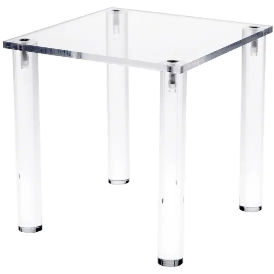 Plymor Clear Acrylic Square 4-Leg Display Riser, 6" H x 6" W x 6" D {1}