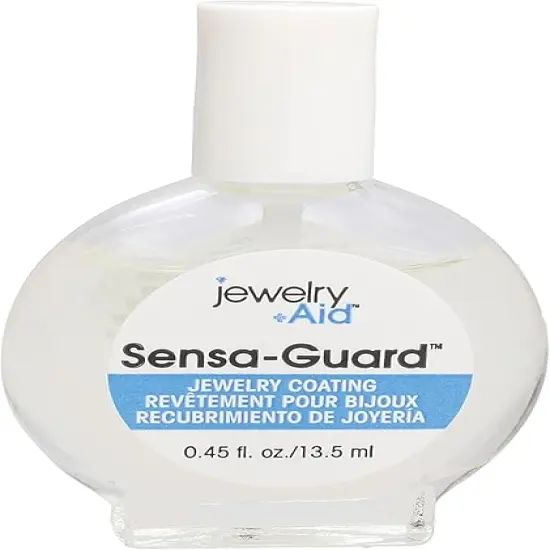 The Beadsmith Jewelry Aid Sensa-Guard 0.45 fl. oz - Brush Cap - Clear Coating &ndash; Protector for Sensitive Skin Against Jewelry Irritation {1}
