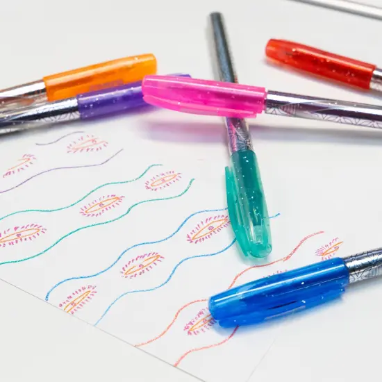 BAZIC GeLuxe 6 Glitter Color Gel Roller Pen {6}