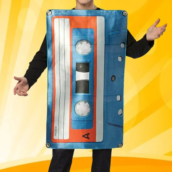Get Real Cassette Tape Costume Adult Throwback Foam Tunic Outfit {5}