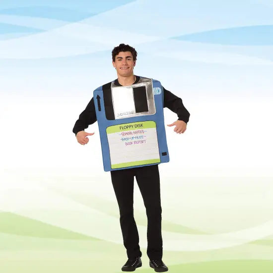 Floppy Disk Adult Costume Retro Tech Tunic Polyester Funny Outfit {3}