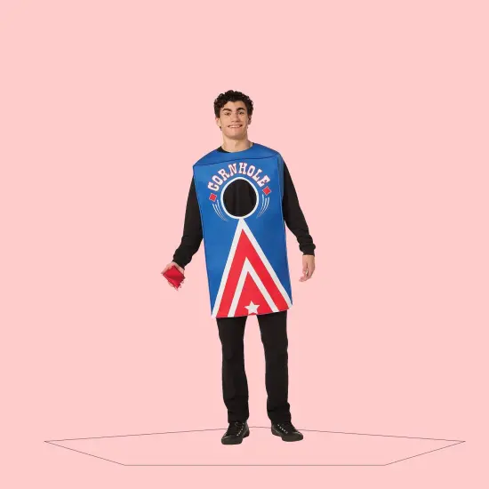 Cornhole Adult Costume Tunic with Beanbags Funny Game Outfit {2}