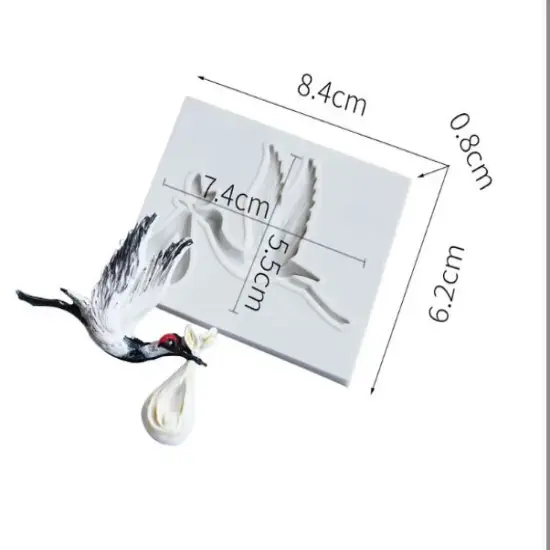 Stork With Baby Silicone Mold {3}