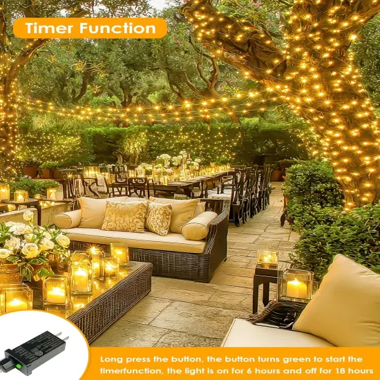 66Ft 200 LED Fairy Christmas String Light Plug in {4}