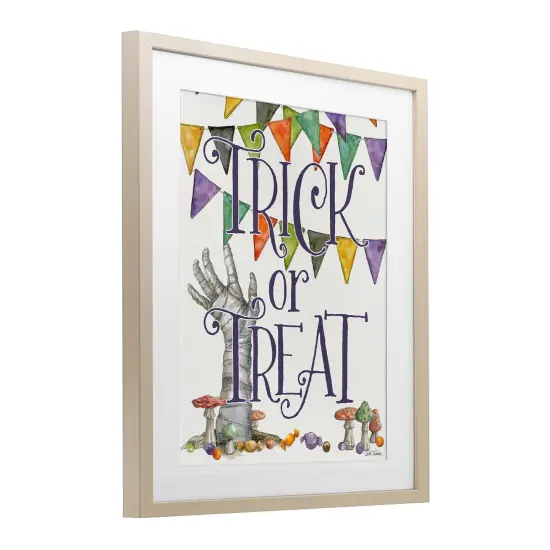 Spellbound Trick Or Treat Framed Print Under Glass Art Brown {3}