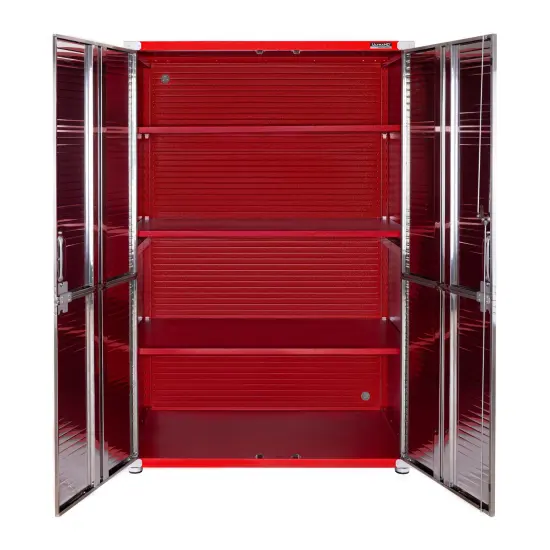 Seville Classics UltraHD Storage Cabinet, 48" W x 24" D x 72" H Red {2}