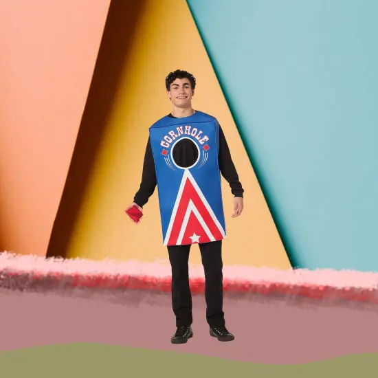 Cornhole Adult Costume Tunic with Beanbags Funny Game Outfit {3}