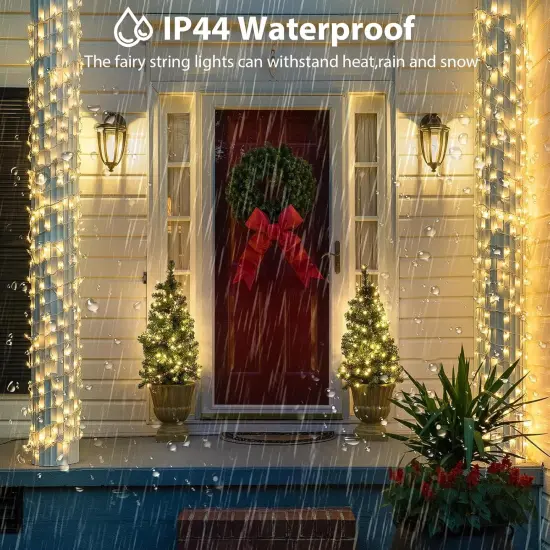 240LED 88Ft Connectable Christmas String Lights Indoor Outdoor Clear Wire {3}