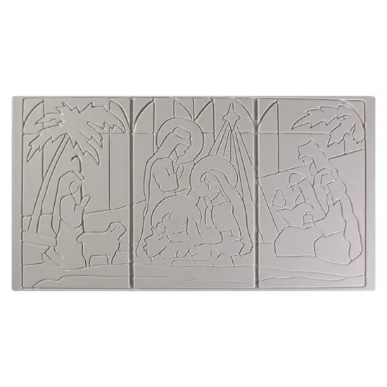 13" x 7" x 0.5" Nativity Texture Glass Fusing Kiln Mold {2}