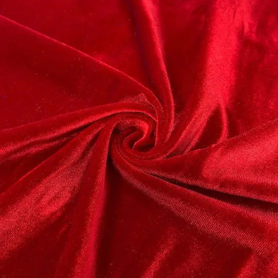 1 Yard Soft Stretch Velvet Fabric for Fashion Dancewear Costumes 58 60 Inch Width Dark Red {1}