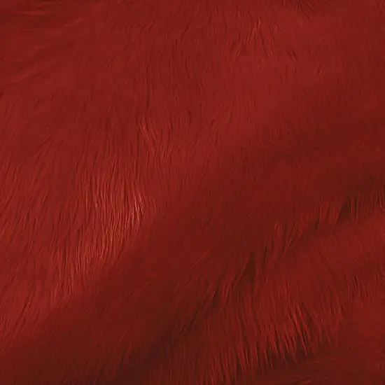 1 Yard Burgundy Faux Fur Fabric 60 Inch Wide Shaggy Soft Fabric for Home Accents & Projects {1}