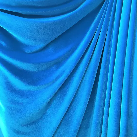 1 Yard Stretch Velvet Fabric Rich Soft Plush 4-Way Stretch Dancewear Costume 58/60" Width Turquoise {1}
