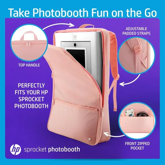 HP Sprocket Photobooth Travel Backpack (Pink), Exclusively for the HP Sprocket Photobooth Printer {6}
