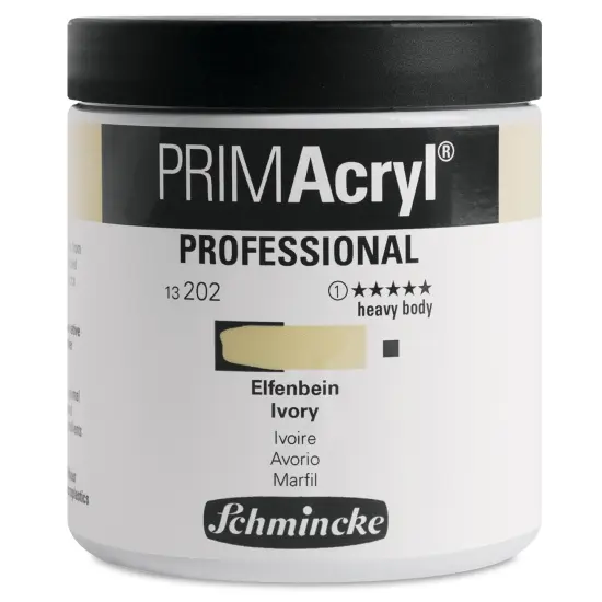 Schmincke Primacryl Professional Acrylic Paint - Ivory, 237 ml Tube {1}