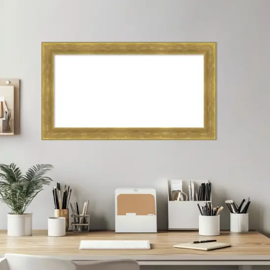 Angled Framed Dry Erase Magnetic Board Gold {6}