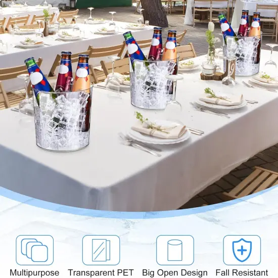 12 Pcs Plastic Ice Bucket - 6L Large {3}