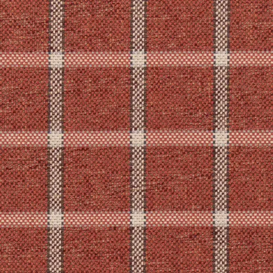 Upholstery Fabric - Red & Burgundy Plaid Upholstery Fabric 54 Inches" {1}