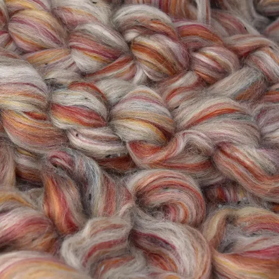 Designer Blend Merino, Baby Alpaca and BFL Tweed Top Roving. Fancy, Colorful, Exotic - Limited Edition.  {4}