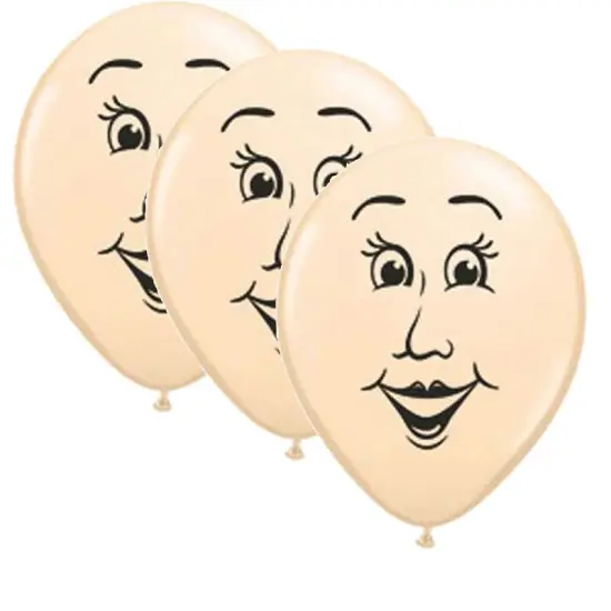 Woman's Face 16 Inch Latex Balloons {2}