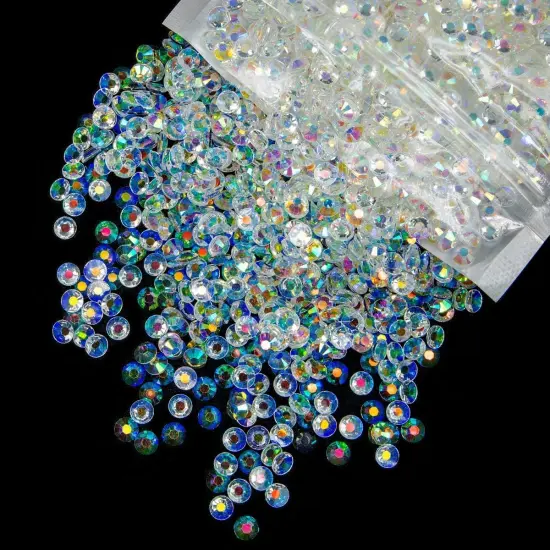 5300PCS 3mm Resin Rhinestones Flatback - Transparent White {1}