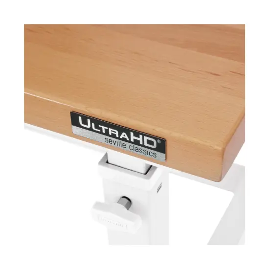 Seville Classics UltraHD Height Adjustable Workbench, 48" W x 24" D x 28.5" to 42" H White {5}