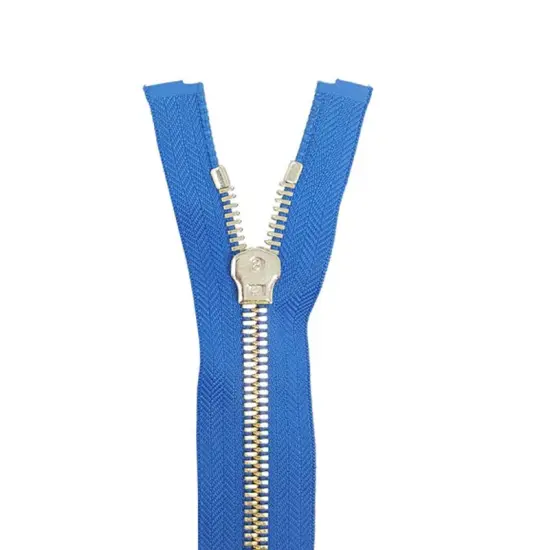 5MM One Way Non Separating Closed Bottom Zipper Royal Tape Brass Teeth 7" {5}