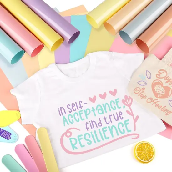 8 pcs Pastel Iron on Vinyl Boho Heat Transfer Vinyl Bundle 12 X 10 in {2}