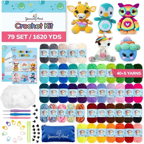 79 Pc Amigurumi Crochet Kit {1}